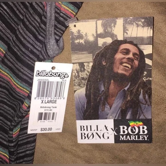 BILLABONG/ Bob Marley Tank Top Size XL - Picture 4 of 4